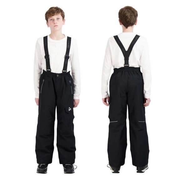 Gerry Unisex Youth Performance Snow Pant with Removable Suspenders Ski Bib Black - Picture 1 of 12